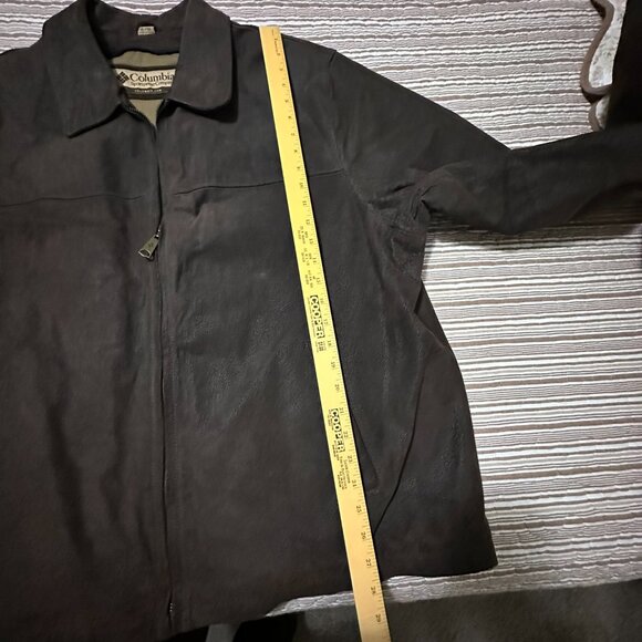 COLUMBIA‎ Mens Brown Leather Jacket Size XL in very good condition - Picture 15 of 16